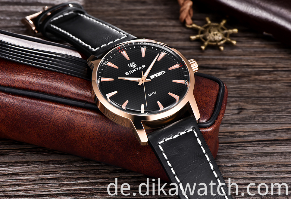 Neue Luxusmarke BENYAR Uhren Männer Leder Quarzuhr Reloj Hombre Sportuhr Fashion Week Datum Uhr Männlich relogio Masculino